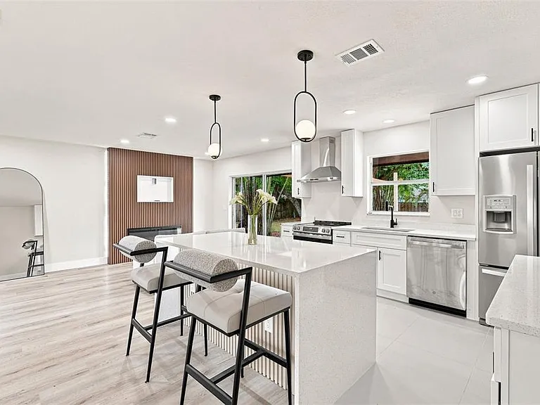 Renovated kitchen detail shot
