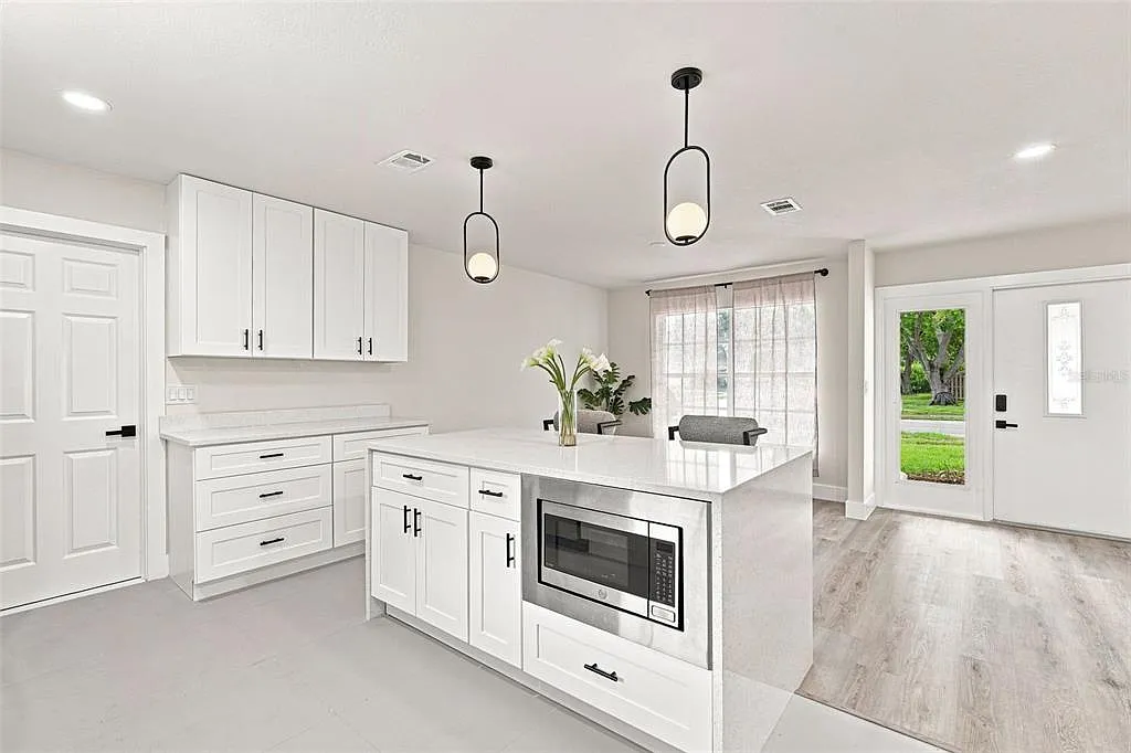 Renovated kitchen detail shot